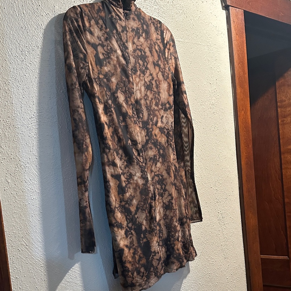 Chic Long Sleeve Tie-Dye Dress - Picture 7 of 7